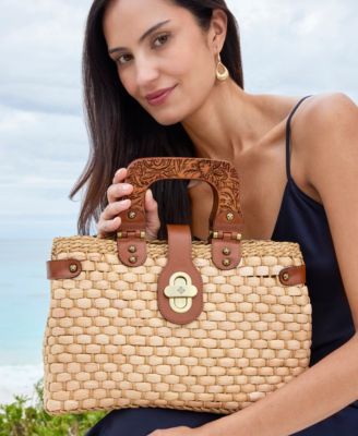 Sancia Large Straw Satchel