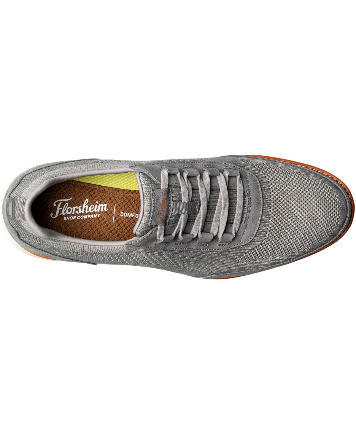 Florsheim Men's Launch Knit Elastic Lace Slip On Sneaker In Gray
