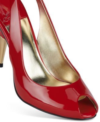 Women's Charis Peep-Toe Slingback Pumps