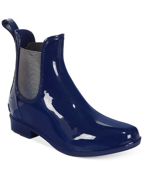 short black rain booties