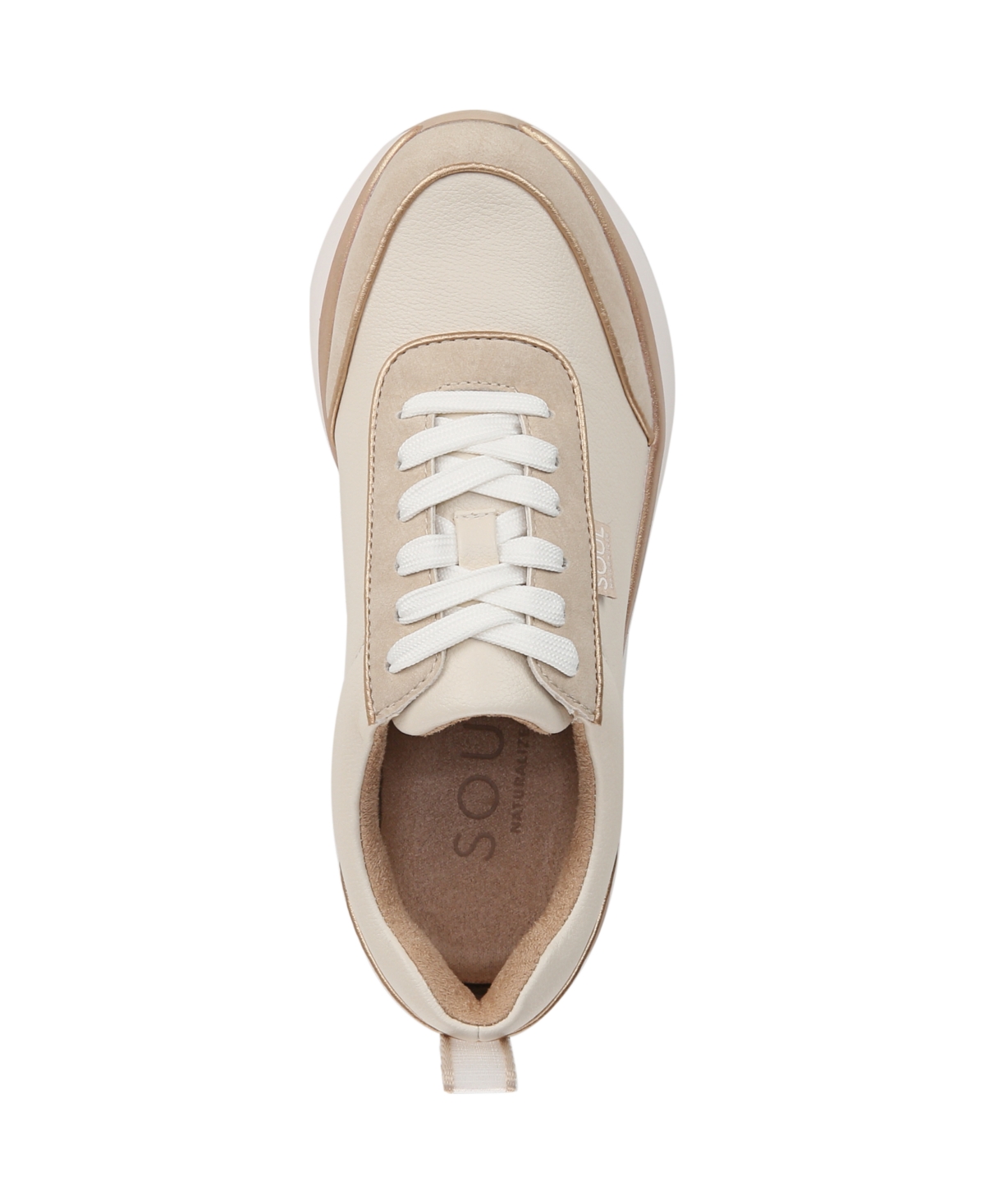Shop Soul Naturalizer Women's Roquel Lace Up Platform Sneakers In Porcelain Faux Nubuck