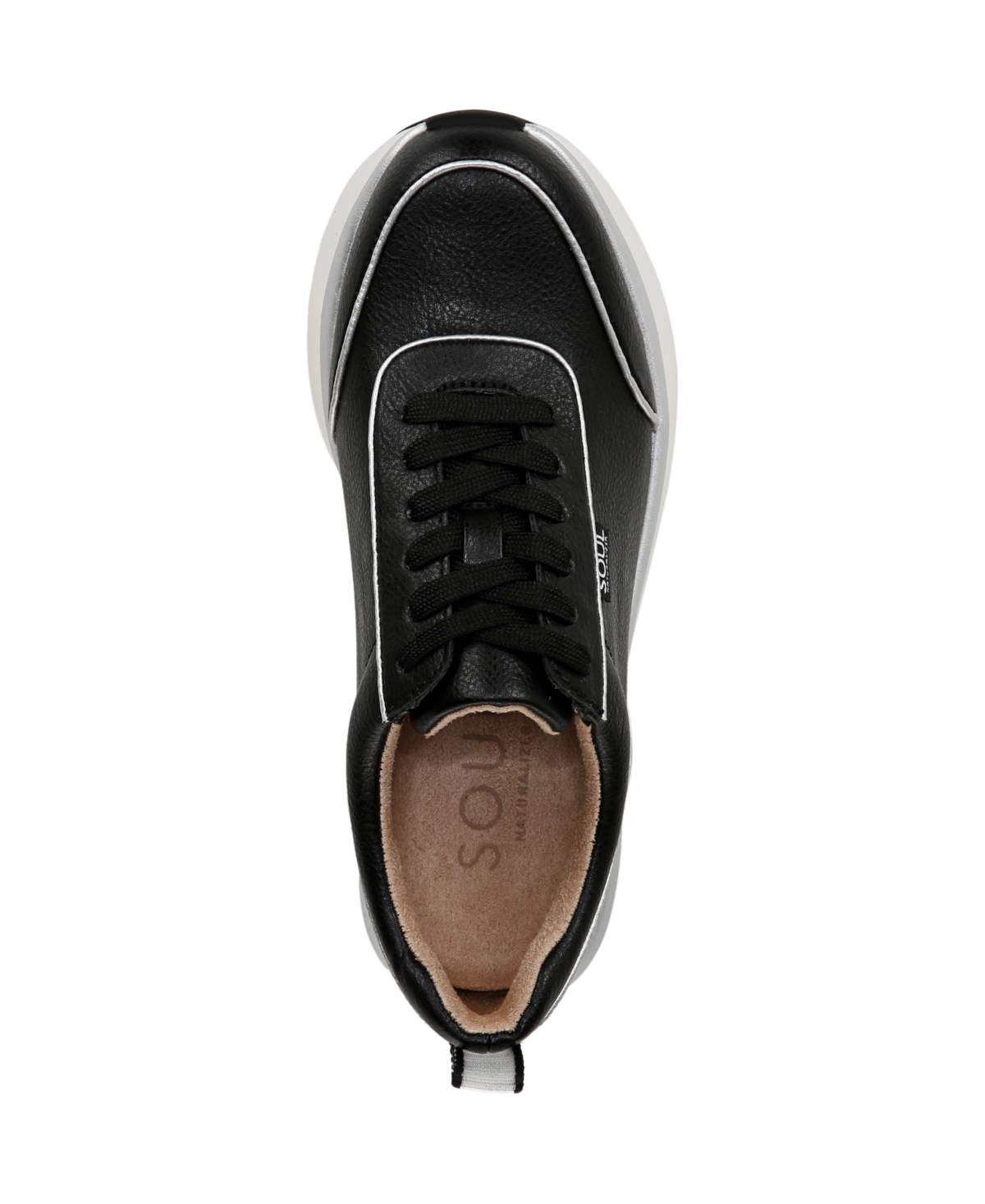 Shop Soul Naturalizer Women's Roquel Lace Up Platform Sneakers In Black Faux Leather