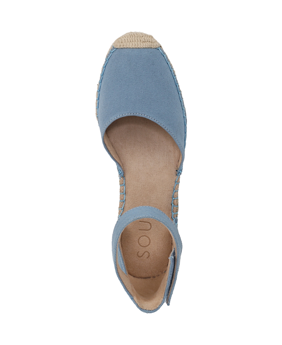 Shop Soul Naturalizer Women's Wren Ankle-strap Wedge Espadrilles In Blue Canvas