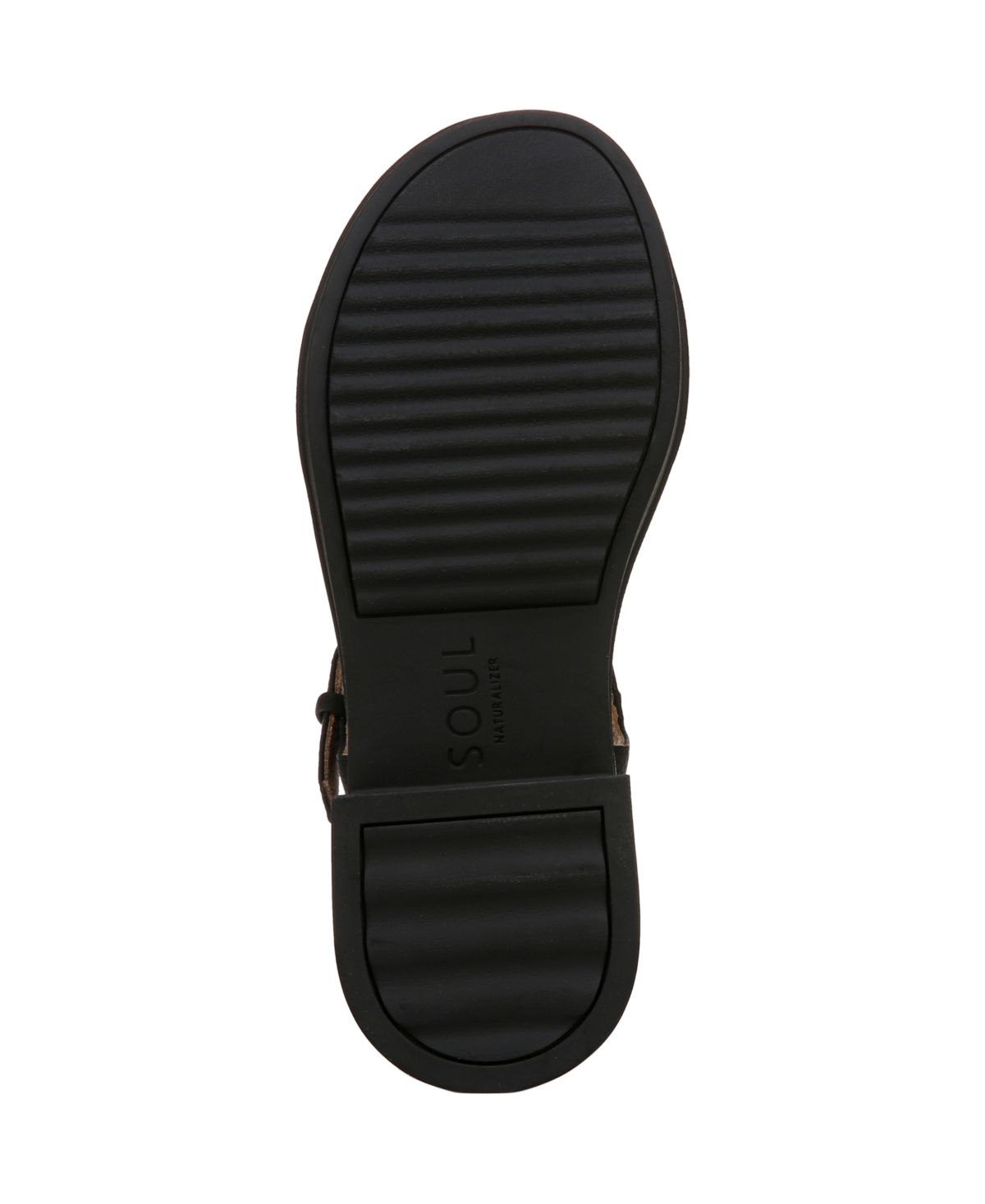 Shop Soul Naturalizer Women's Emma Block Heel Footbed Flat Sandals In Black Faux Leather
