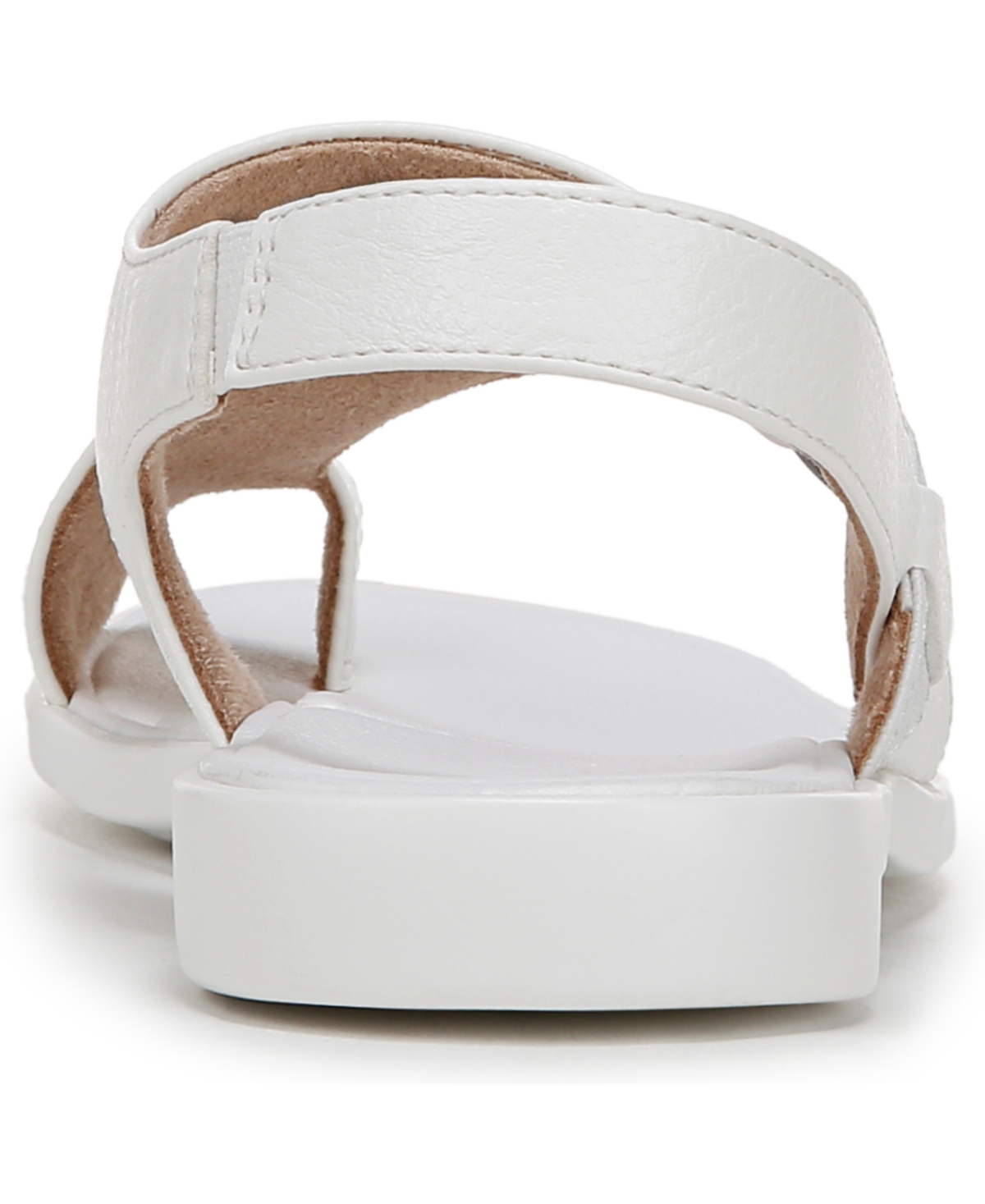 Shop Soul Naturalizer Women's Freya Toe Loop Footbed Slingback Sandals In White Faux Leather