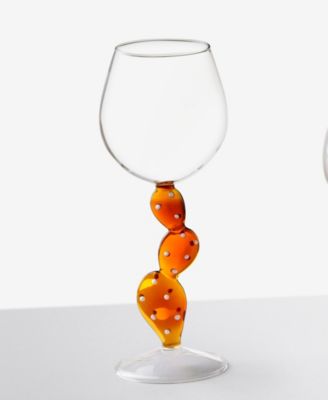 Desert Plants Cactus Stemmed Glass, 11.8 oz. 