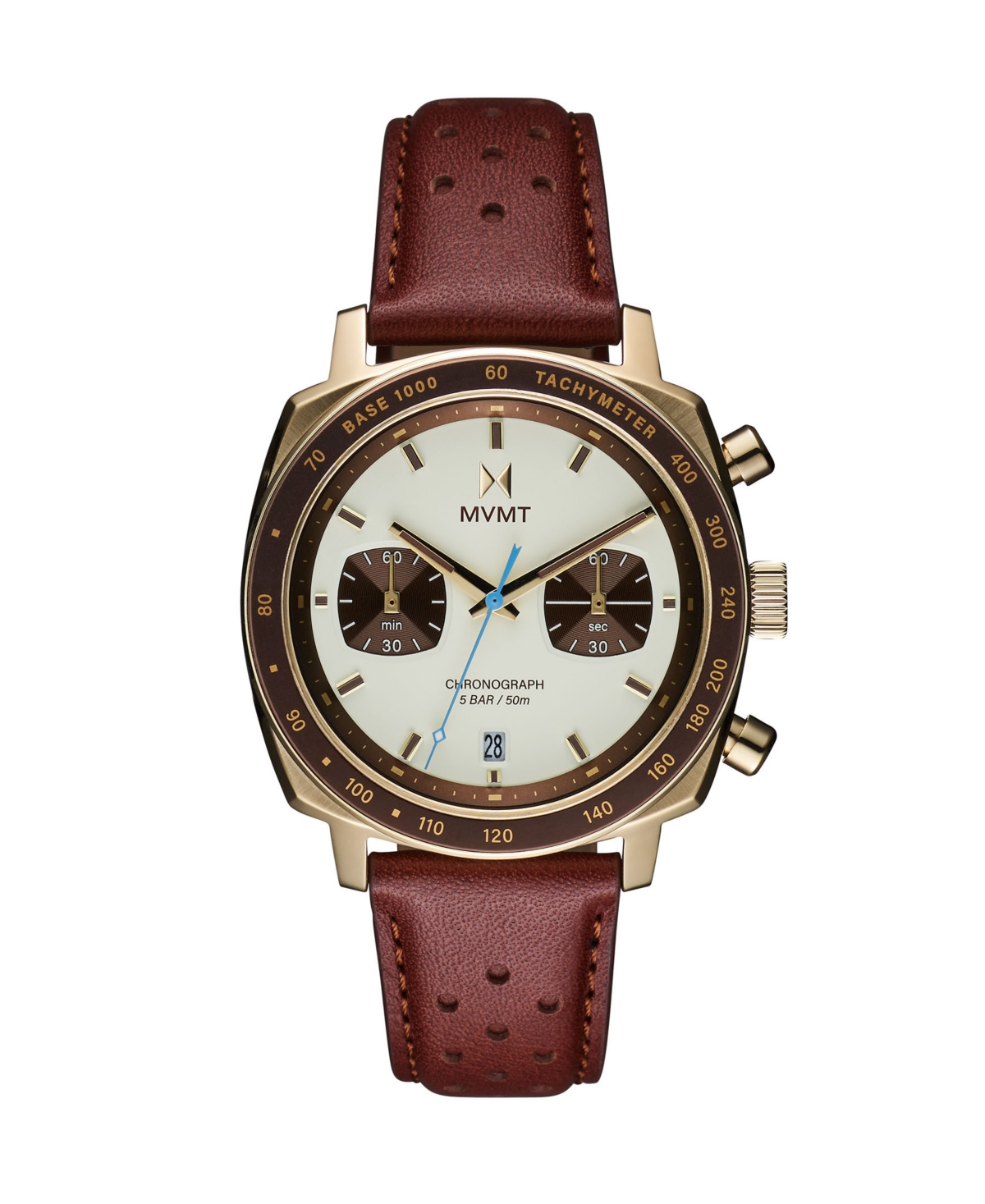Mvmt Men's Mulholland Racer Brown Leather Strap Watch, 42mm In Brown