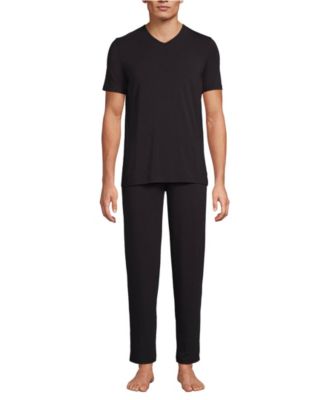 Men's Short Sleeve Cooling Knit V-Neck Pajama Set