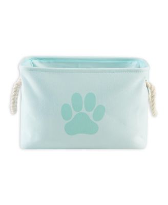 Collapsible Pet Storage Bin with Rope Handles Solid Paw Print