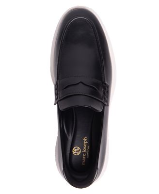 Men's Douglas Street Hands-Free Slip On Technology Lightweight Leather Penny Loafers
