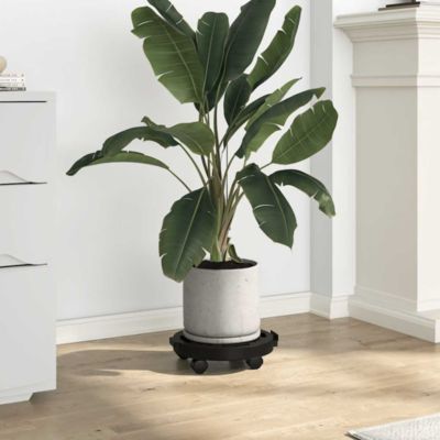 Plant Trolley with Wheels Diameter 11.8" Black 374.8 lb