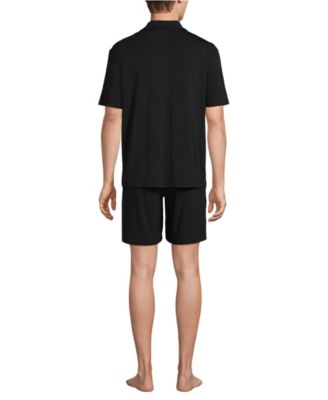 Men's Short Sleeve Cooling Knit Pajama Short Set