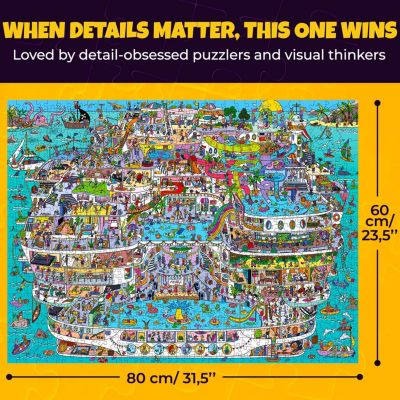 1000 Piece Jigsaw Puzzle for Adults – Themed Puzzles with Bonus Challenges