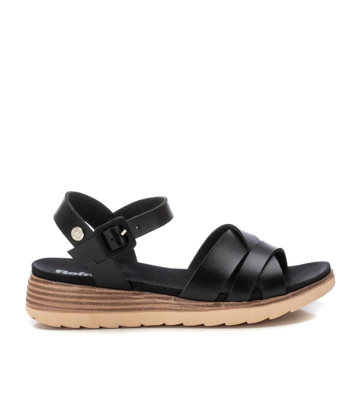 Refresh By Xti Women's Flat Sandals - Black