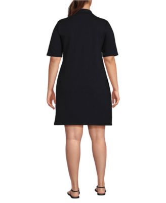 Plus Size Starfish Elbow Sleeve Polo Dress