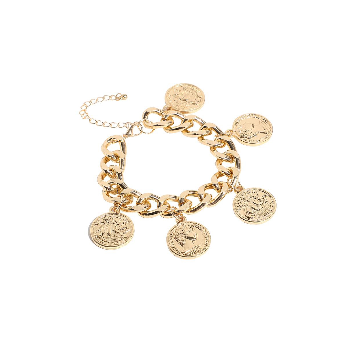 Coin Charm Bracelet - Gold