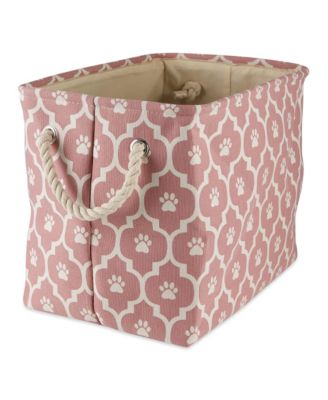 Collapsible Pet Storage Bin Lattice Paw Print