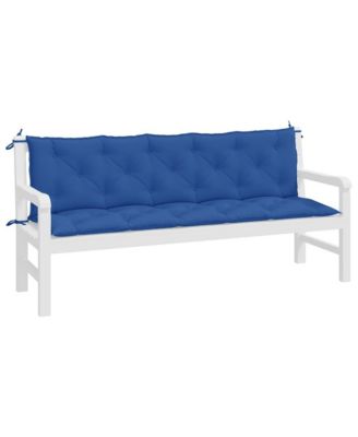Garden Bench Cushions 2 pcs Blue 70.9"x19.7"x2.8" Oxford Fabric