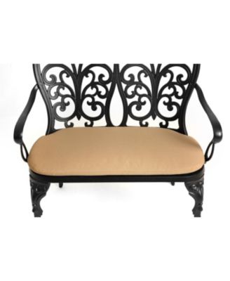 Streamdale Cast aluminium bench with cushion