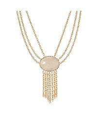 Oval Riverstone Drape Necklace