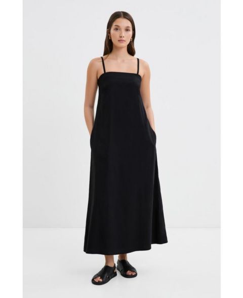 Женское платье Marcella Aine Linen Convertible-Strap Flowy Dress with Pockets