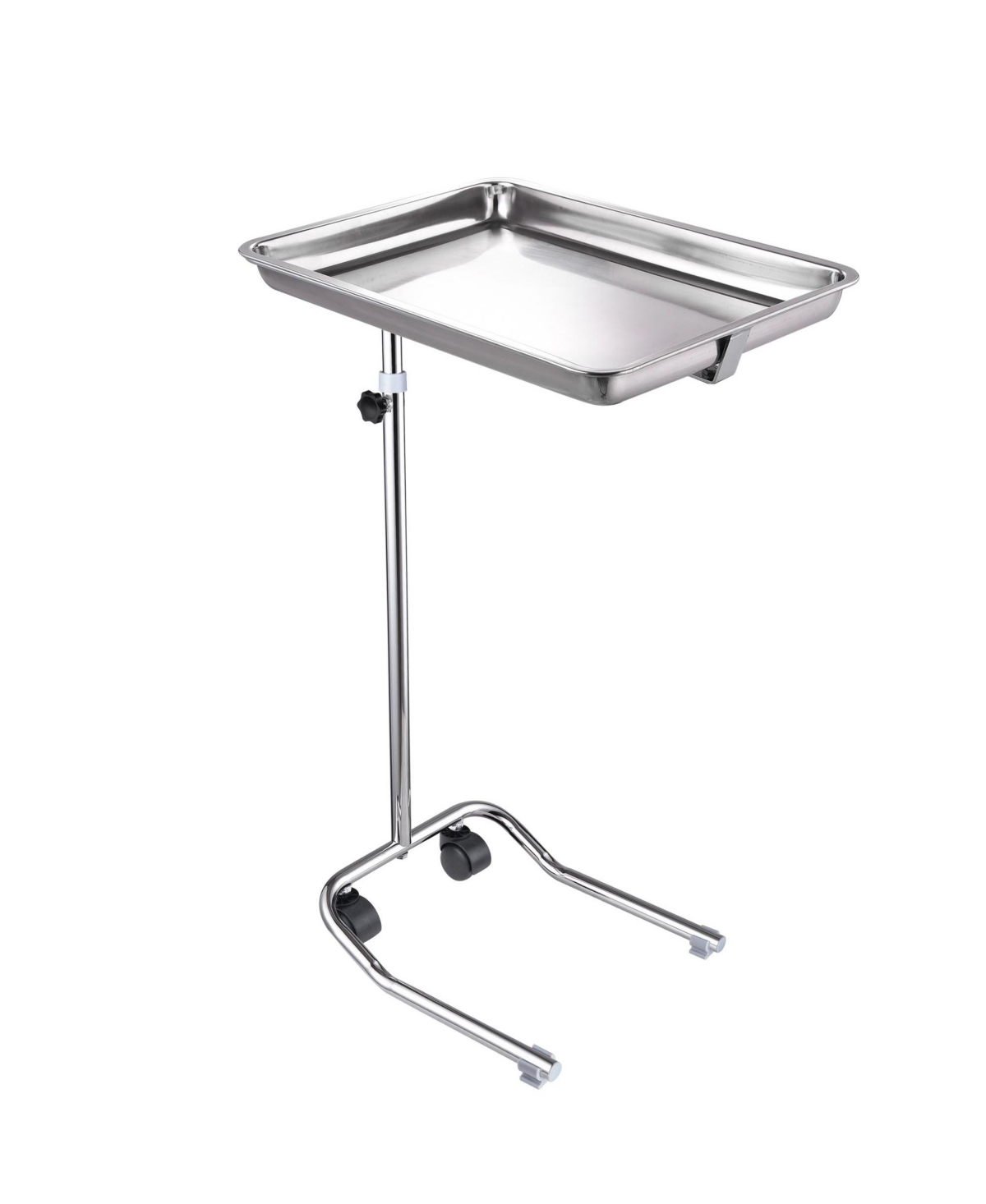 Rolling Mayo Stand Stainless Steel Tray Trolley Medical Salon Equipment Tattoo - Natrual