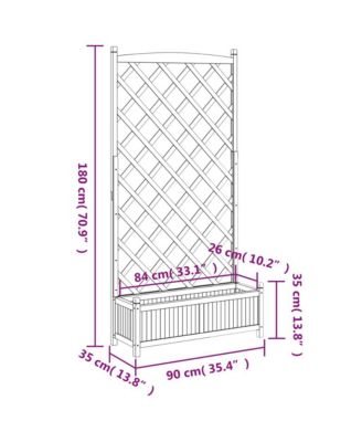 Square Garden Planter Solid Fir Wood