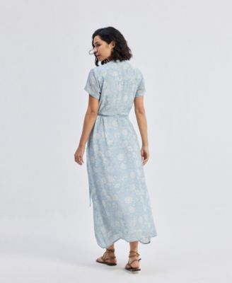 Women's Maxi Wrap Dress in Florals