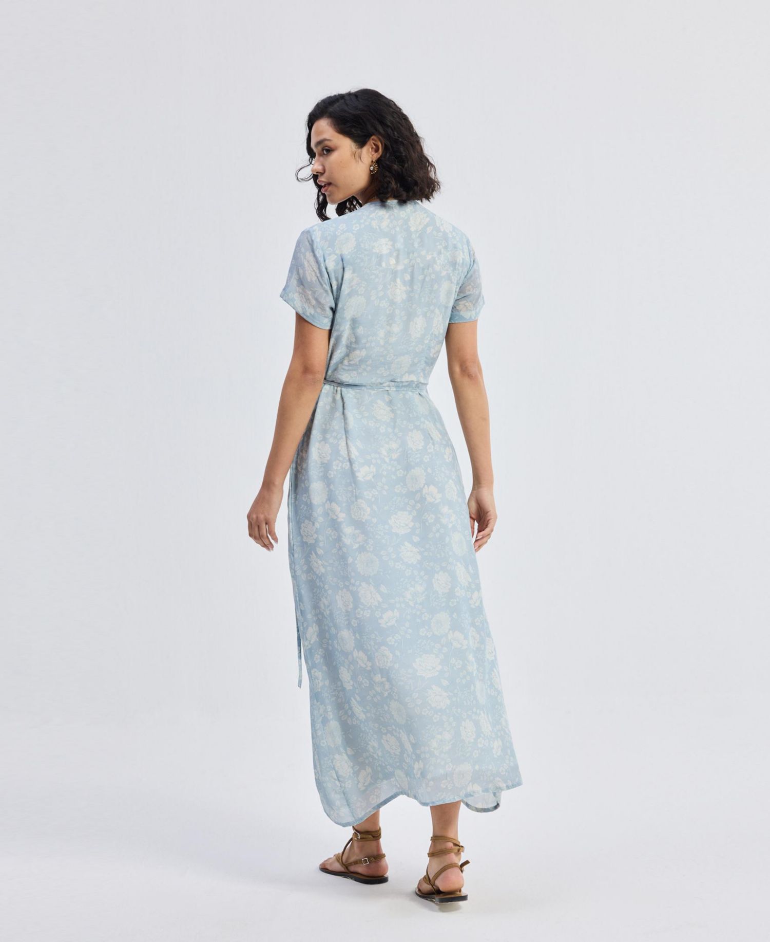Women's Maxi Wrap Dress in Florals