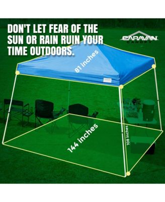 Pop-Up Tent V Series 2 12 x 12 ft Slanted Leg Instant Shade, Blue