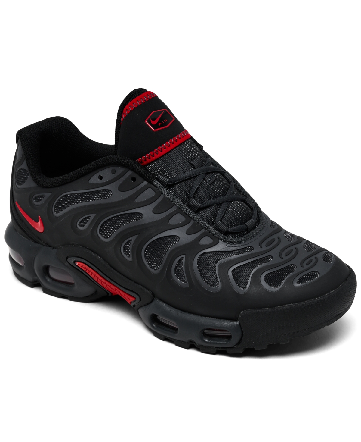 Nike Big Kids Air Max Plus Drift Casual Sneakers From Finish Line In Black,red