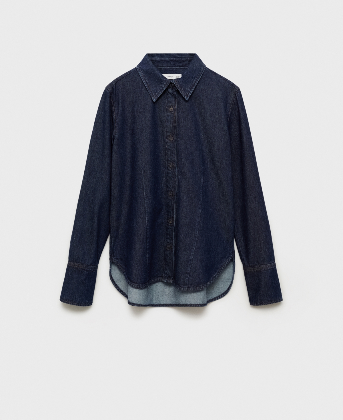 Mango Mara Denim Shirt In Open Blue