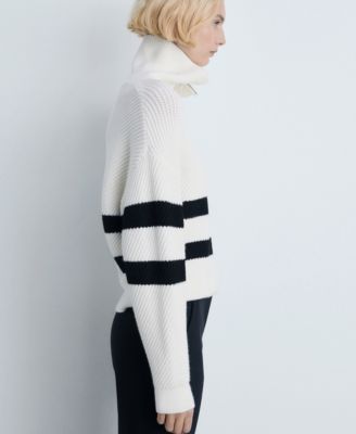 Women's Striped Ribbed-Knit Sweater