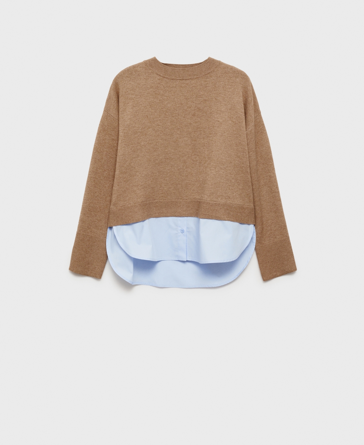 MANGO WOMEN'S COMBINED KNITTED SWEATER 