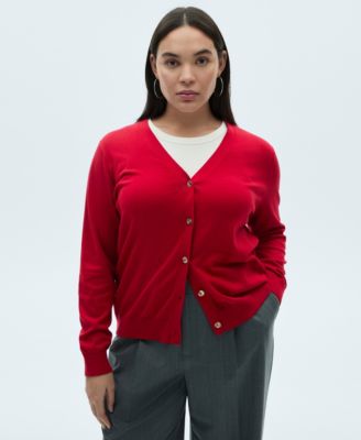 Women's Mulberry Silk Blend Ribbed Cardigan Sweater