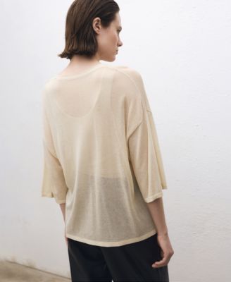 Women's Oversize Short Sleeve Sweater