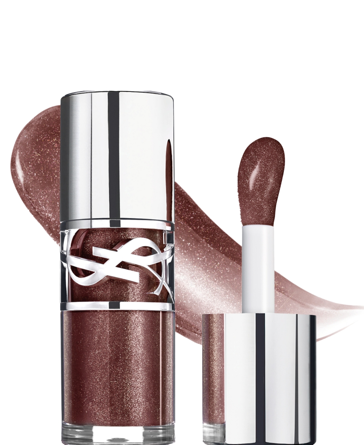Saint Laurent Loveshine Plumping Lip Oil Gloss In 06- Espresso Stardust