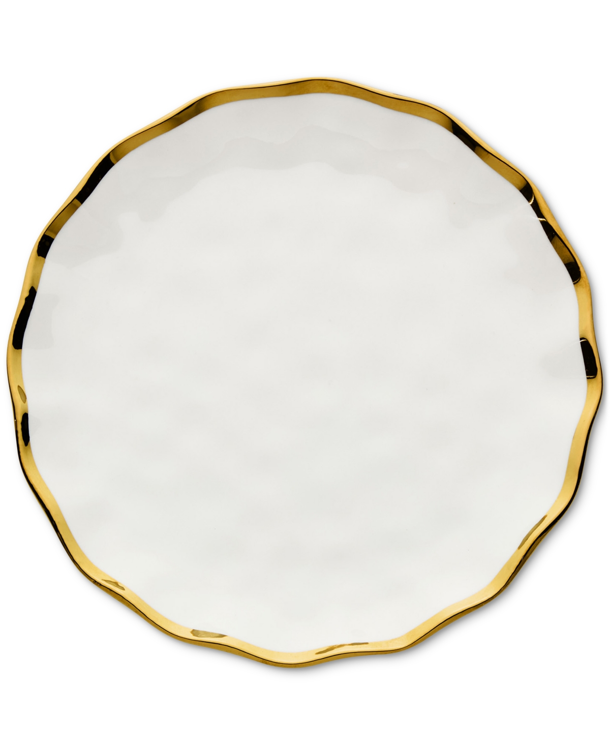 Regency Salad Plates, Set of 4 - White And Silver