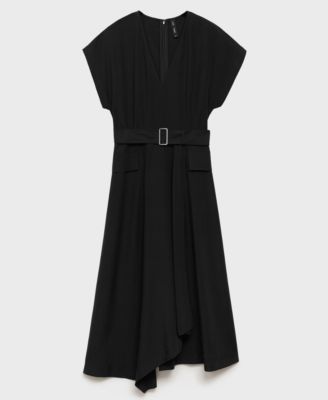 Women's Asymmetrical Belted Dress