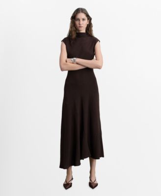 MANGO - Women's Textured Asymmetrical Dress