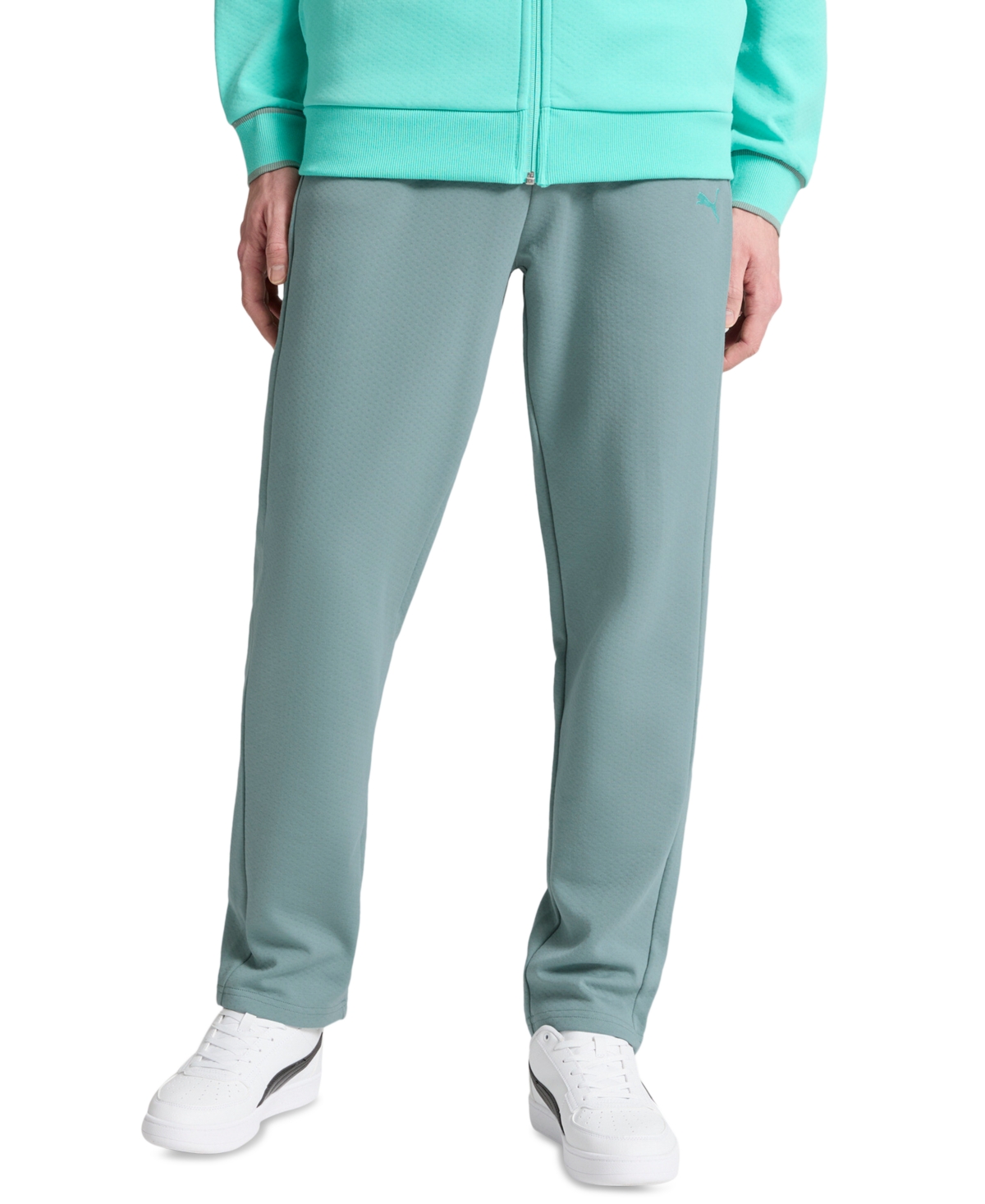 Men's Vintage Textured Track Pants - Green