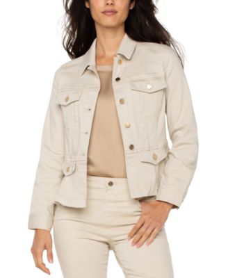 Liverpool Los Angeles - Petite Long-Sleeve Peplum Jacket