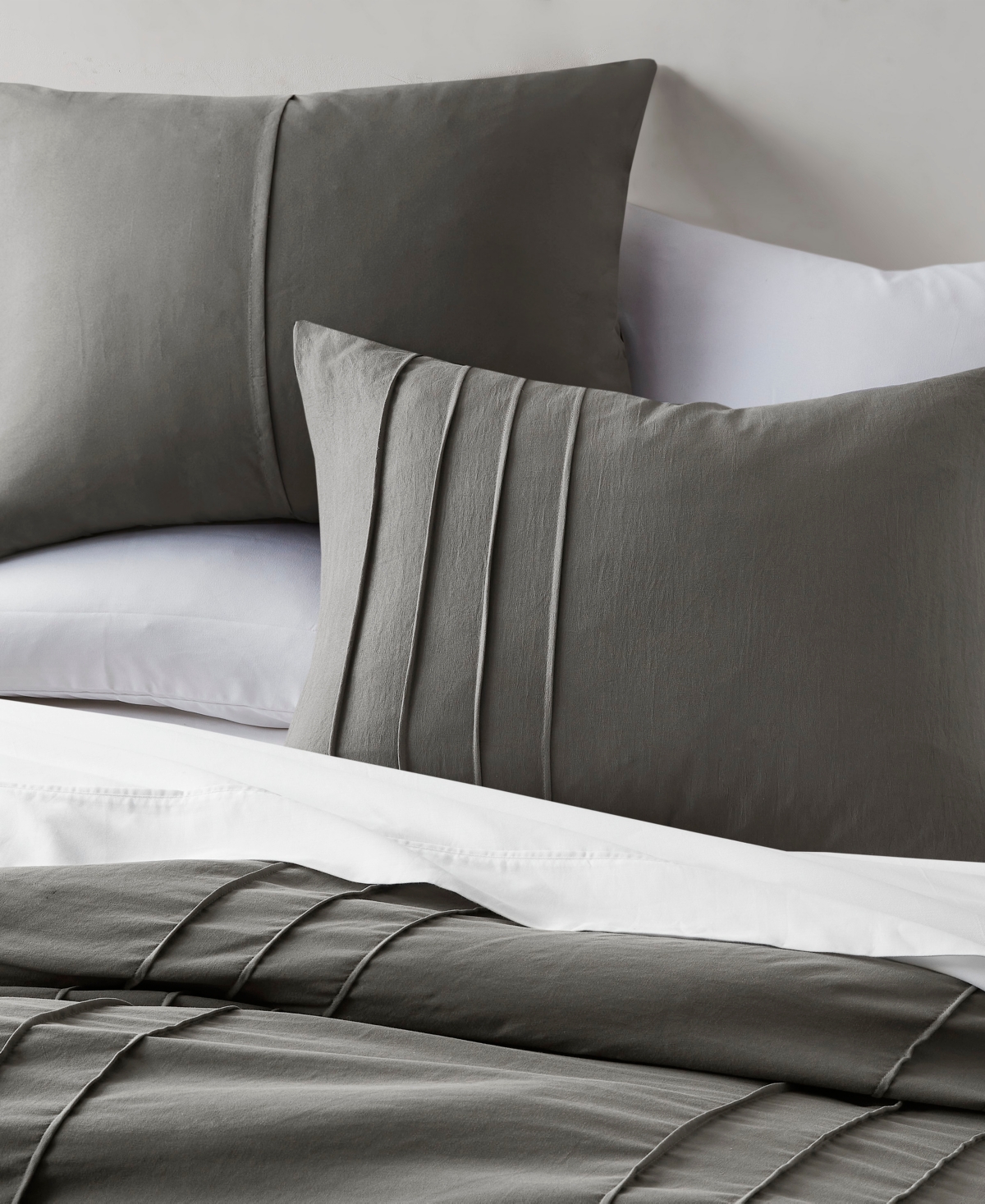 510 Design Porter Washed Pleated 2-pc. Duvet Cover Set, Twin/twin Xl In Gray