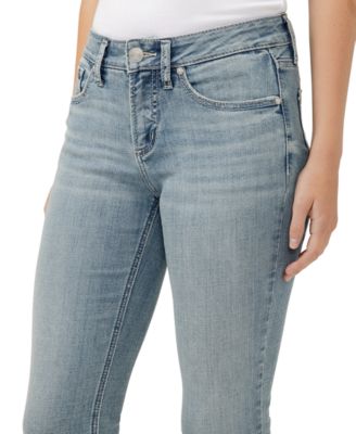 Women's Suki Mid-Rise Curvy-Fit Straight-Leg Cropped Denim Jeans