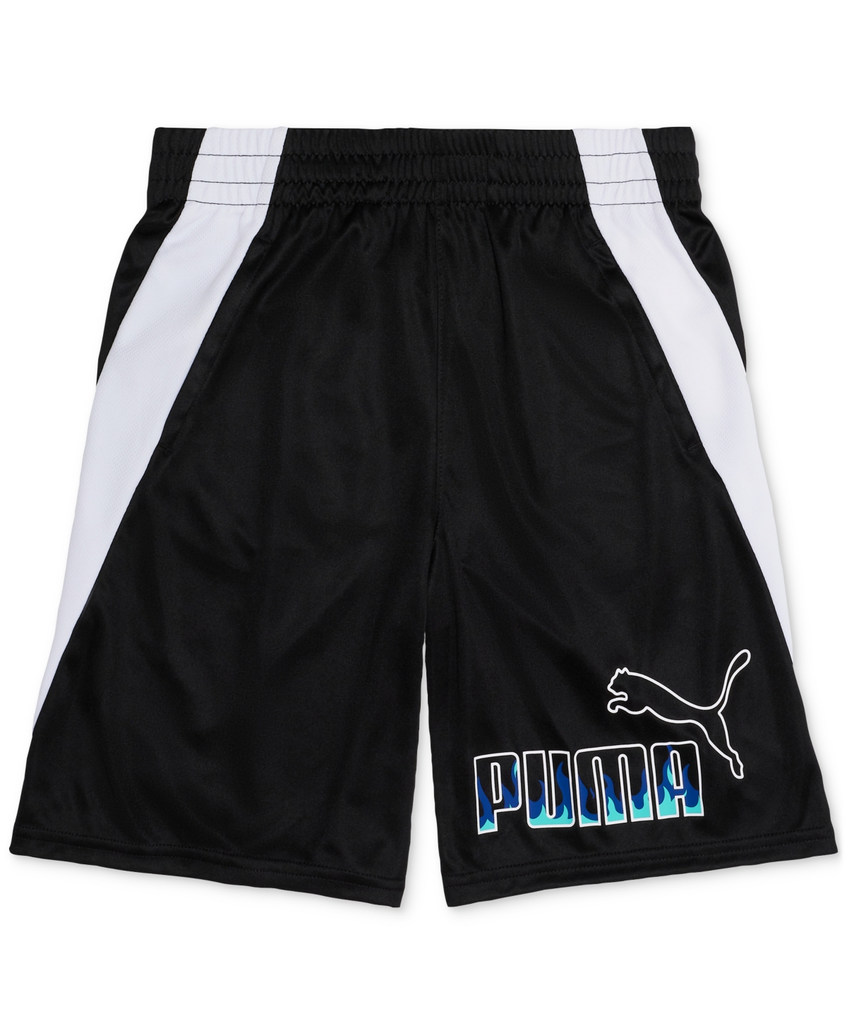 Puma Big Boys Logo Graphic Shorts In  Black
