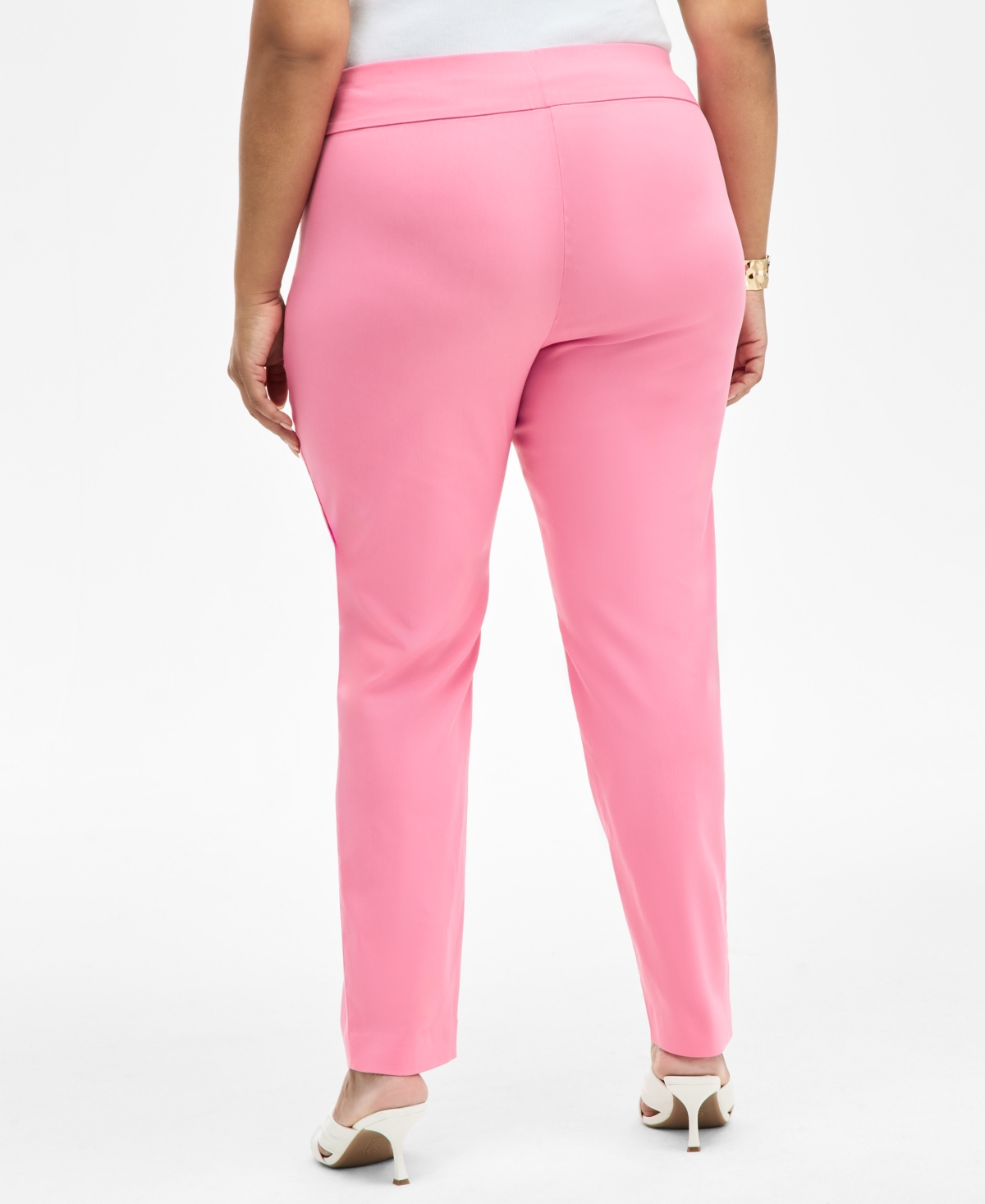 INC INTERNATIONAL CONCEPTS PLUS SIZE BENGALINE SKINNY PANTS, CREATED FOR MACY'S 