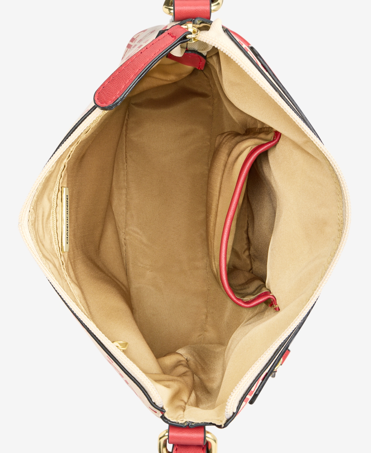 Giani Bernini Monogram Signature North South Crossbody In Tapioca,red