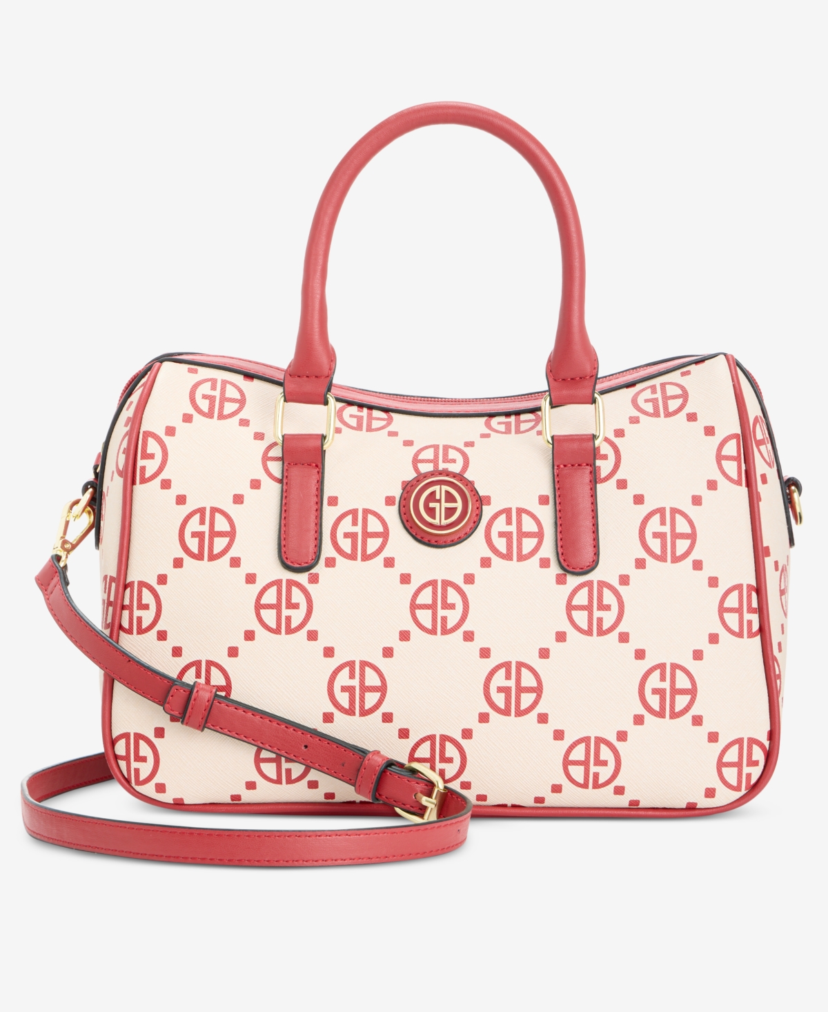 GIANI BERNINI MONOGRAM SIGNATURE DIP SMALL SATCHEL, EXCLUSIVELY AT MACY'S 