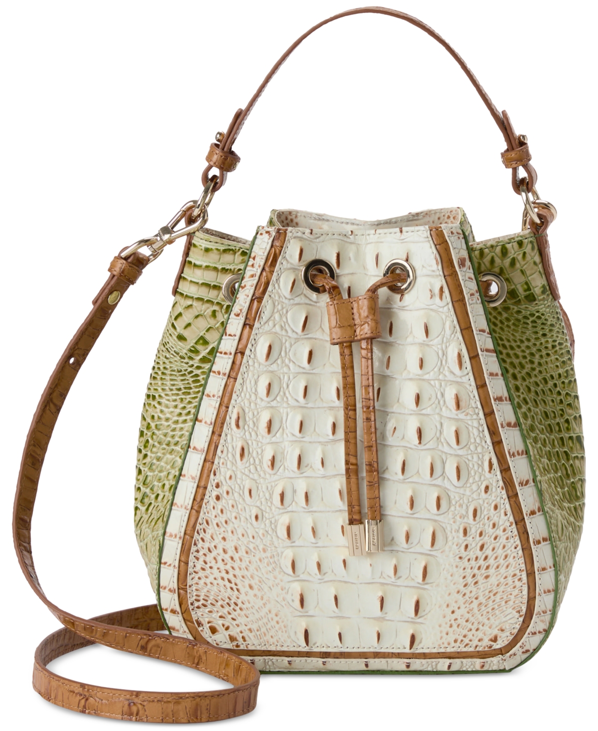 Melinda Williamette Leather Bucket Bag - Fern