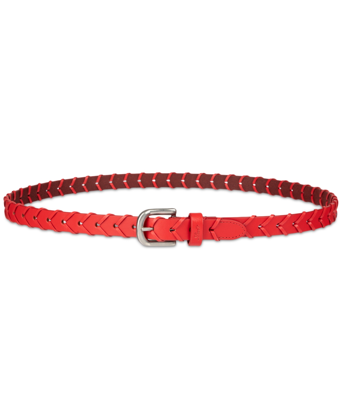 Levi's Women's Fully Adjustable Skinny Braided Genuine Leather Belt